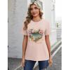 Zeagoo Womens Tshirt Short Sleeve Summer Tops Crewneck Casual Basic Tee Shirts Spring Clothes Trendy Outfit(Z Heart Beige 83)