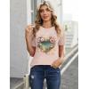 Zeagoo Womens Tshirt Short Sleeve Summer Tops Crewneck Casual Basic Tee Shirts Spring Clothes Trendy Outfit(Z Heart Beige 83)