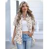 Zeagoo Button Down Shirts for Women Short Sleeve Collared Tops Dressy Casual V Neck Blouses(An443-apricot)