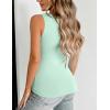 Zeagoo Women’s Double Lined V Neck Tank Tops Summer Slim Fit Basic Sleeveless Shirts Cute Trendy Going Out Tops(Mint Green)