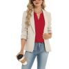 Zeagoo Womens Dressy Casual Shirts Short Sleeve V Neck Work Blouse Business Casual Summer Chiffon Tops(Red)
