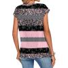 Zeagoo Womens Tops Summer Casual Cap Sleeve Tshirts Shirts Business Dressy Spring Fashion Outfits Trendy Clothes(Pink Camo)