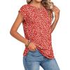 Zeagoo Womens Tops Summer Casual Cap Sleeve Tshirts Shirts Business Dressy Spring Fashion Outfits Trendy Clothes(Red Dots)