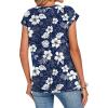 Zeagoo Womens Tops Summer Casual Cap Sleeve Tshirts Shirts Business Dressy Spring Fashion Outfits Trendy Clothes(Tropical Palms)