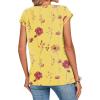 Zeagoo Womens Tops Summer Casual Cap Sleeve Tshirts Shirts Business Dressy Spring Fashion Outfits Trendy Clothes(Yellow Floral)