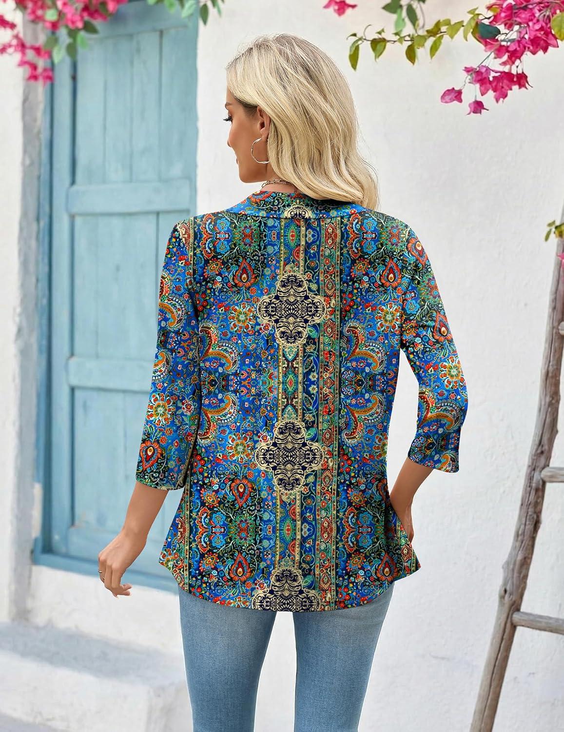 imageZeagoo Womens 2026 Summer 34 Sleeve Lightweight Cardigans Open Front Draped Ruffles Kimono CoverupsMz779