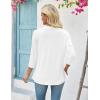 Zeagoo Women’s 2026 Summer 3/4 Sleeve Lightweight Cardigans Open Front Draped Ruffles Kimono Coverups(A-white)