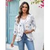 Zeagoo Women’s 2026 Summer 3/4 Sleeve Lightweight Cardigans Open Front Draped Ruffles Kimono Coverups(Bf290)