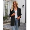 Zeagoo Women’s Casual Lightweight Cardigan 3/4 Sleeve Open Front Loose Thin Cardigans with Pockets(A-black)