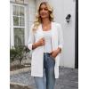 Zeagoo Women’s Casual Lightweight Cardigan 3/4 Sleeve Open Front Loose Thin Cardigans with Pockets(A-white)