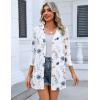 Zeagoo Women’s Casual Lightweight Cardigan 3/4 Sleeve Open Front Loose Thin Cardigans with Pockets(Bf290)