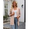 Zeagoo Women’s Casual Lightweight Cardigan 3/4 Sleeve Open Front Loose Thin Cardigans with Pockets(Khaki)