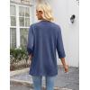 Zeagoo Women’s Casual Lightweight Cardigan 3/4 Sleeve Open Front Loose Thin Cardigans with Pockets(Navy Blue)