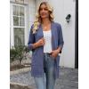 Zeagoo Women’s Casual Lightweight Cardigan 3/4 Sleeve Open Front Loose Thin Cardigans with Pockets(Navy Blue)