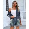 Zeagoo Women’s Casual Lightweight Cardigan 3/4 Sleeve Open Front Loose Thin Cardigans with Pockets(Wf71)