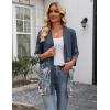 Zeagoo Women’s Casual Lightweight Cardigan 3/4 Sleeve Open Front Loose Thin Cardigans with Pockets(Wf71)
