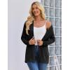 Zeagoo Women’s Lightweight Cardigan Open Front Long Sleeve Casual Loose Thin Cardigans with Pockets 2026(A-black)