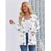 Zeagoo Women’s Lightweight Cardigan Open Front Long Sleeve Casual Loose Thin Cardigans with Pockets 2026(A-flower Blue)