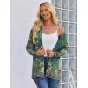 Zeagoo Women’s Lightweight Cardigan Open Front Long Sleeve Casual Loose Thin Cardigans with Pockets 2026(A-flower Green)