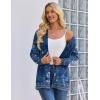 Zeagoo Women’s Lightweight Cardigan Open Front Long Sleeve Casual Loose Thin Cardigans with Pockets 2026(A-flower Navy)