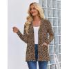 Zeagoo Women’s Lightweight Cardigan Open Front Long Sleeve Casual Loose Thin Cardigans with Pockets 2026(A-leopard Print)