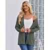 Zeagoo Women’s Lightweight Cardigan Open Front Long Sleeve Casual Loose Thin Cardigans with Pockets 2026(Army Green)