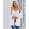 Zeagoo Women’s Lightweight Cardigan Open Front Long Sleeve Casual Loose Thin Cardigans with Pockets 2026(A-white)