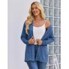 Zeagoo Women’s Lightweight Cardigan Open Front Long Sleeve Casual Loose Thin Cardigans with Pockets 2026(Blue)