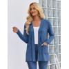 Zeagoo Women’s Lightweight Cardigan Open Front Long Sleeve Casual Loose Thin Cardigans with Pockets 2026(Blue)