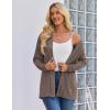 Zeagoo Women’s Lightweight Cardigan Open Front Long Sleeve Casual Loose Thin Cardigans with Pockets 2026(Brown)