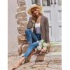 Zeagoo Women’s Lightweight Cardigan Open Front Long Sleeve Casual Loose Thin Cardigans with Pockets 2026(Brown)