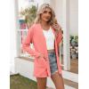 Zeagoo Women’s Lightweight Cardigan Open Front Long Sleeve Casual Loose Thin Cardigans with Pockets 2026(Coral)