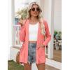 Zeagoo Women’s Lightweight Cardigan Open Front Long Sleeve Casual Loose Thin Cardigans with Pockets 2026(Coral)