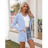 Zeagoo Women’s Lightweight Cardigan Open Front Long Sleeve Casual Loose Thin Cardigans with Pockets 2026(Light Blue)