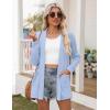 Zeagoo Women’s Lightweight Cardigan Open Front Long Sleeve Casual Loose Thin Cardigans with Pockets 2026(Light Blue)