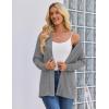 Zeagoo Women’s Lightweight Cardigan Open Front Long Sleeve Casual Loose Thin Cardigans with Pockets 2026(Light Grey)