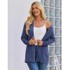 Zeagoo Women’s Lightweight Cardigan Open Front Long Sleeve Casual Loose Thin Cardigans with Pockets 2026(Navy Blue)