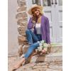 Zeagoo Women’s Lightweight Cardigan Open Front Long Sleeve Casual Loose Thin Cardigans with Pockets 2026(Purple)