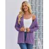 Zeagoo Women’s Lightweight Cardigan Open Front Long Sleeve Casual Loose Thin Cardigans with Pockets 2026(Purple)