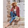 Zeagoo Women’s Lightweight Cardigan Open Front Long Sleeve Casual Loose Thin Cardigans with Pockets 2026(Red)