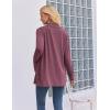 Zeagoo Women’s Lightweight Cardigan Open Front Long Sleeve Casual Loose Thin Cardigans with Pockets 2026(Wine Red)