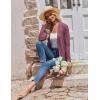 Zeagoo Women’s Lightweight Cardigan Open Front Long Sleeve Casual Loose Thin Cardigans with Pockets 2026(Wine Red)