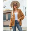 Zeagoo Women’s Lightweight Crochet Cropped Cardigan 2026 V Neck Long Sleeve Button up Bolero Shrug Sweater(Light Brown)