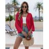 Zeagoo Womens Summer Crochet Cardigan Sweaters Lightweight Open Front 3/4 Sleeve Batwing Kimono Boho Knit Cover Ups 2026(Wine Red)