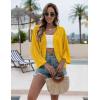 Zeagoo Womens Summer Crochet Cardigan Sweaters Lightweight Open Front 3/4 Sleeve Batwing Kimono Boho Knit Cover Ups 2026(Yellow)