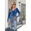 Zeagoo Long Sleeve Shirts for Women Spring V Neck Tops Casual Dressy Blouse Boho Tunic Business Work Clothes School Outfit(Floral Blue Boho)