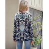Zeagoo Long Sleeve Shirts for Women Spring V Neck Tops Casual Dressy Blouse Boho Tunic Business Work Clothes School Outfit(Mz873 Boho)
