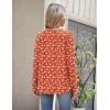 Zeagoo Long Sleeve Shirts for Women Spring V Neck Tops Casual Dressy Blouse Boho Tunic Business Work Clothes School Outfit(Red Floral)