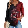 Floral Red Black