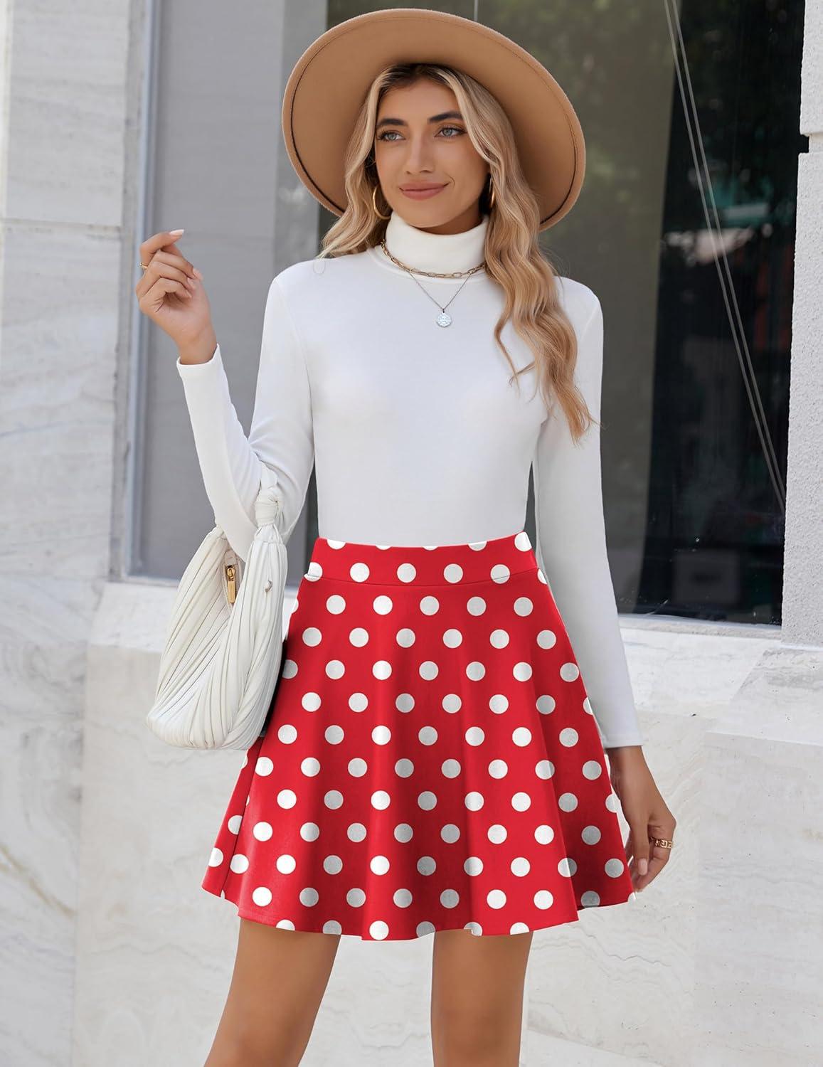 imageZeagoo Womens Skirt Basic Mini Skater Skirt 2026 Summer Skirts Stretchable High Waist ALine Party Club SkirtsJh84